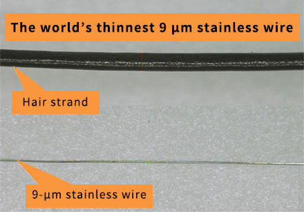 configuration of 49-strand 9-μm wires.